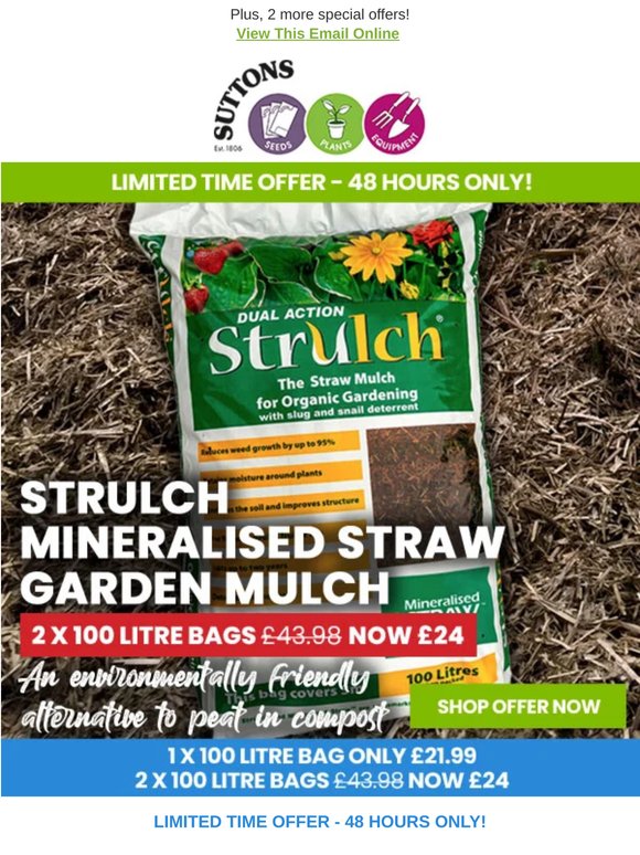 Weed Suppressing Strulch - Customer Favourite!