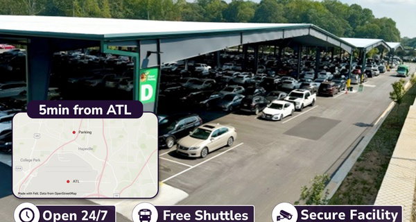 2, 4, 6, or 10-Day ATL Covered Airport Parking, Up To 32% Off