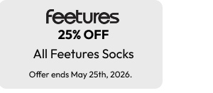 feetures 25% off all Feetures socks 