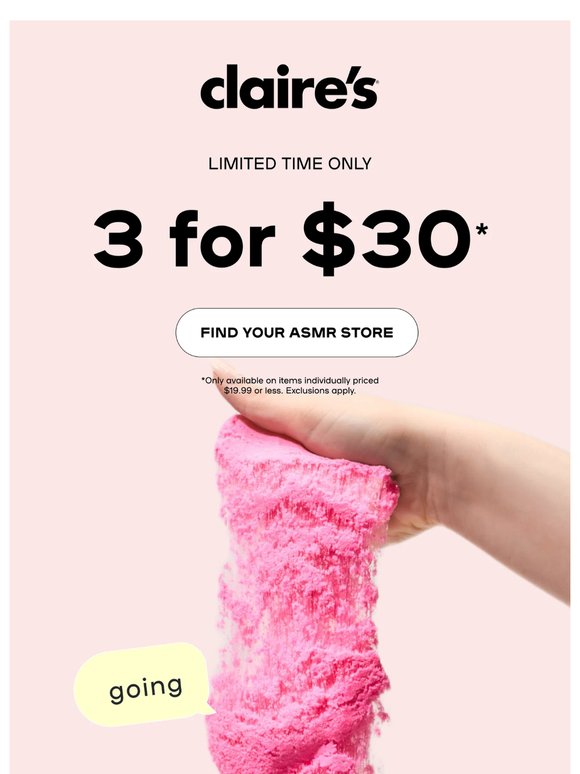 Last chance: 3 for $30 ends today 💥