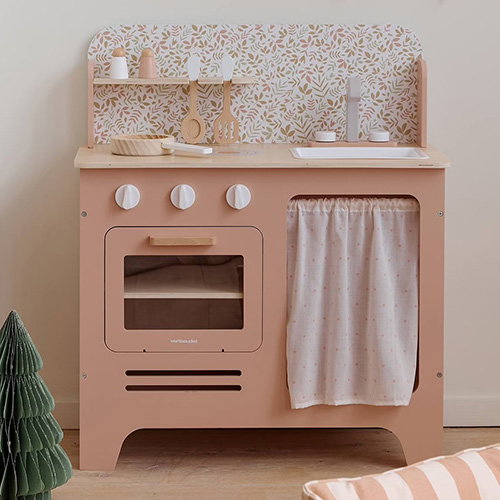 Wooden kitchen with FSC100® wooden accessories - rose