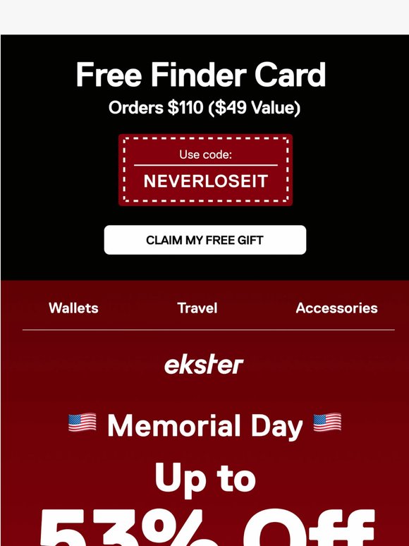 Now Live: Up to 53% Off for Memorial Day