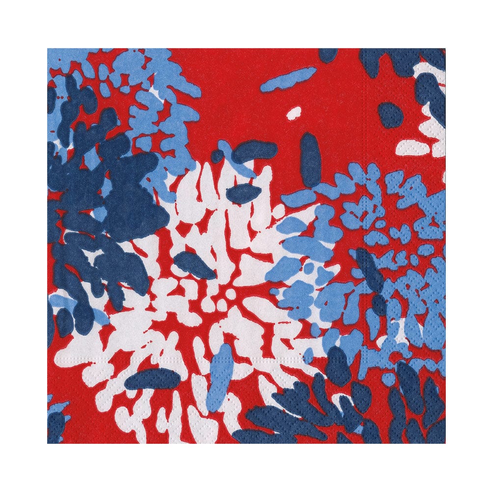 Image of Chrysanthemum Red/White/Blue Napkin Luncheon