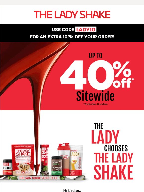 Extra 10% Off with LADY10 ✨