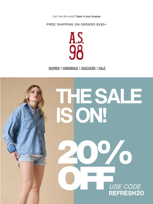 Memorial Day Mood: 20% Off Sitewide 😎