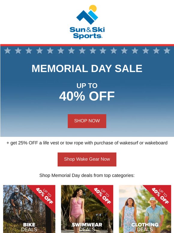 LAST CHANCE!!! Save up to 40% Off Memorial Days Deals