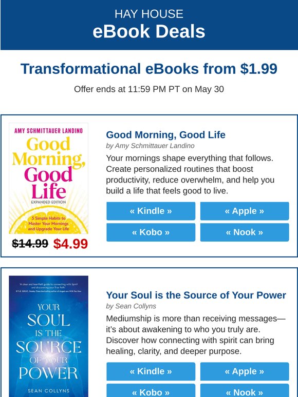 eBook Deals for Better Mornings, More Energy & a Quiet Mind