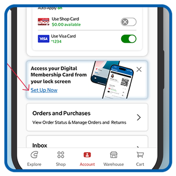 Digital Membership Card Quick Access