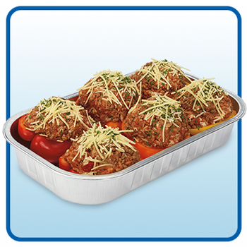 Kirkland Signature Stuffed Bell Peppers with Ground Beef and Rice