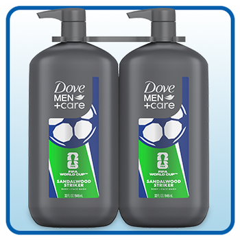Dove Men +Care Body and Face Wash, 32 fl oz, 2-Pack