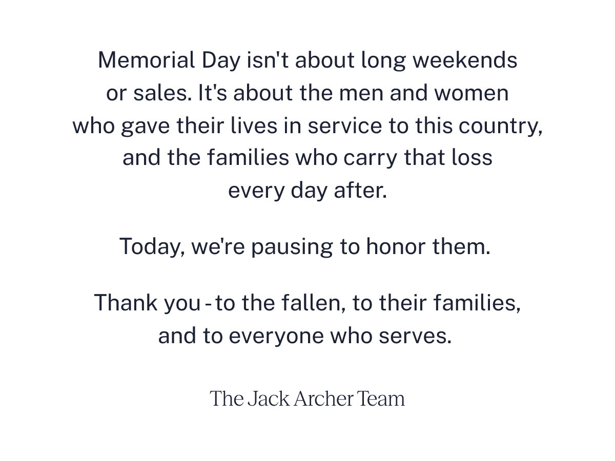 Thank you - to the fallen, to their families, and to everyone who serves.
