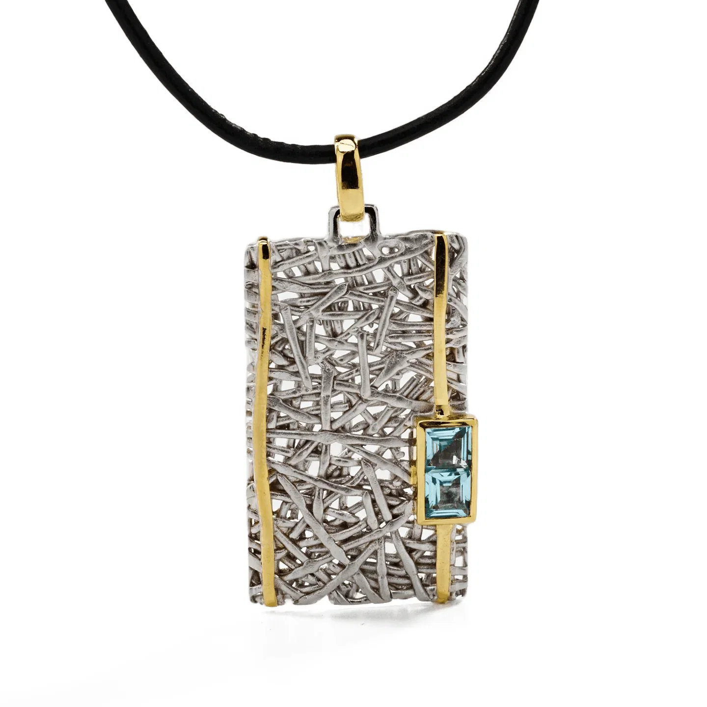Verina Textured 925 Silver Pendant Wi...