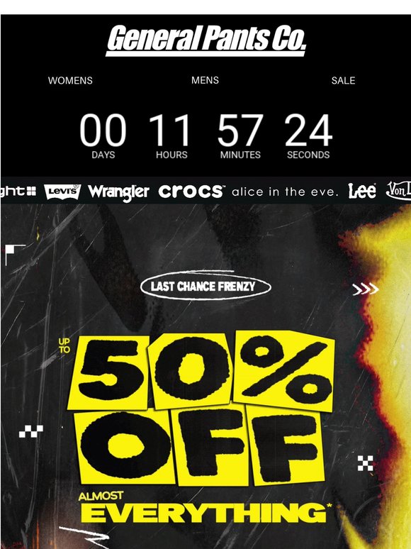 FINAL HOURS‼️ UP TO 50% OFF ALMOST EVERYTHING*