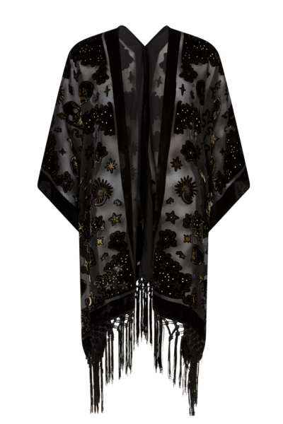Suzi Skull Devore Kimono