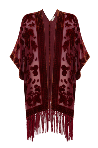 Stevie Plum Paisley Devore Kimono