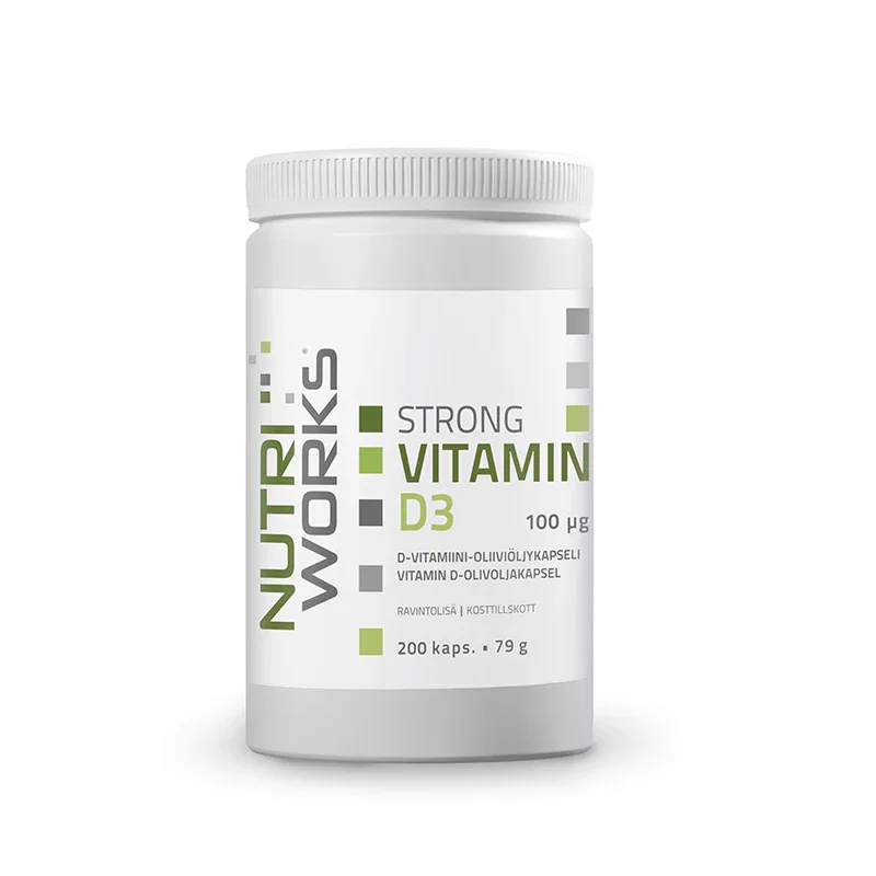 Image of Nutri Works Strong Vitamin D3 100 µg 200 kaps.