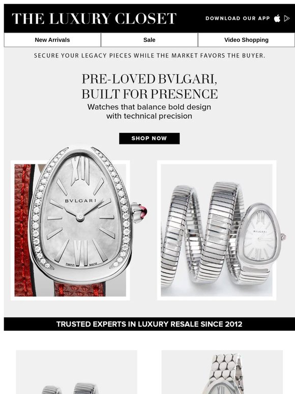 Pre-loved Bvlgari, built for presence