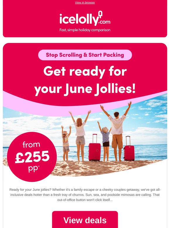 🤩 June jollies just landed! Fr £255pp