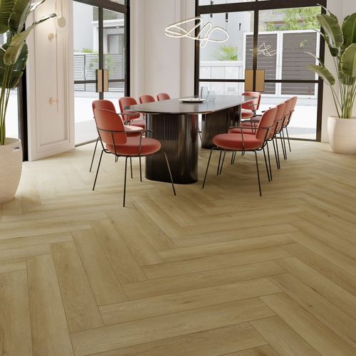 Vancouver Oak - Foundation Herringbone LVT 5mm Anti-Microbial UV Coated Rigid Core Vinyl Flooring