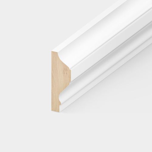 2.4m White Painted Decorative Moulding 12mm x 33mm