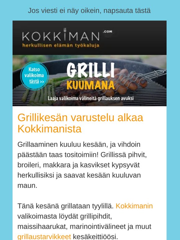 Grillikauteen varustelu on taas alkanut. Poimi nyt parhaat apuvälineet päältä