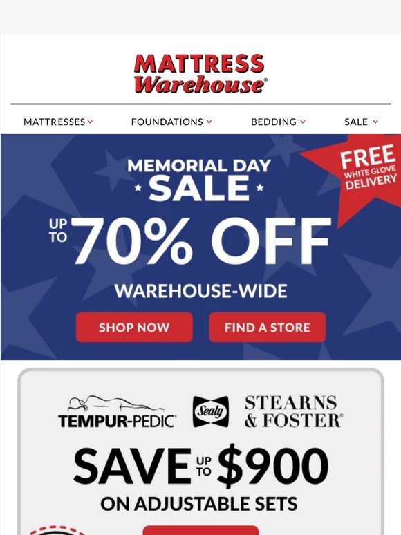 Celebrate Memorial Day with  Savings up to 70% OFF! 🎉