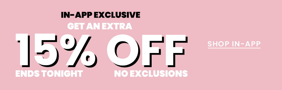 Extra 15% off in-app