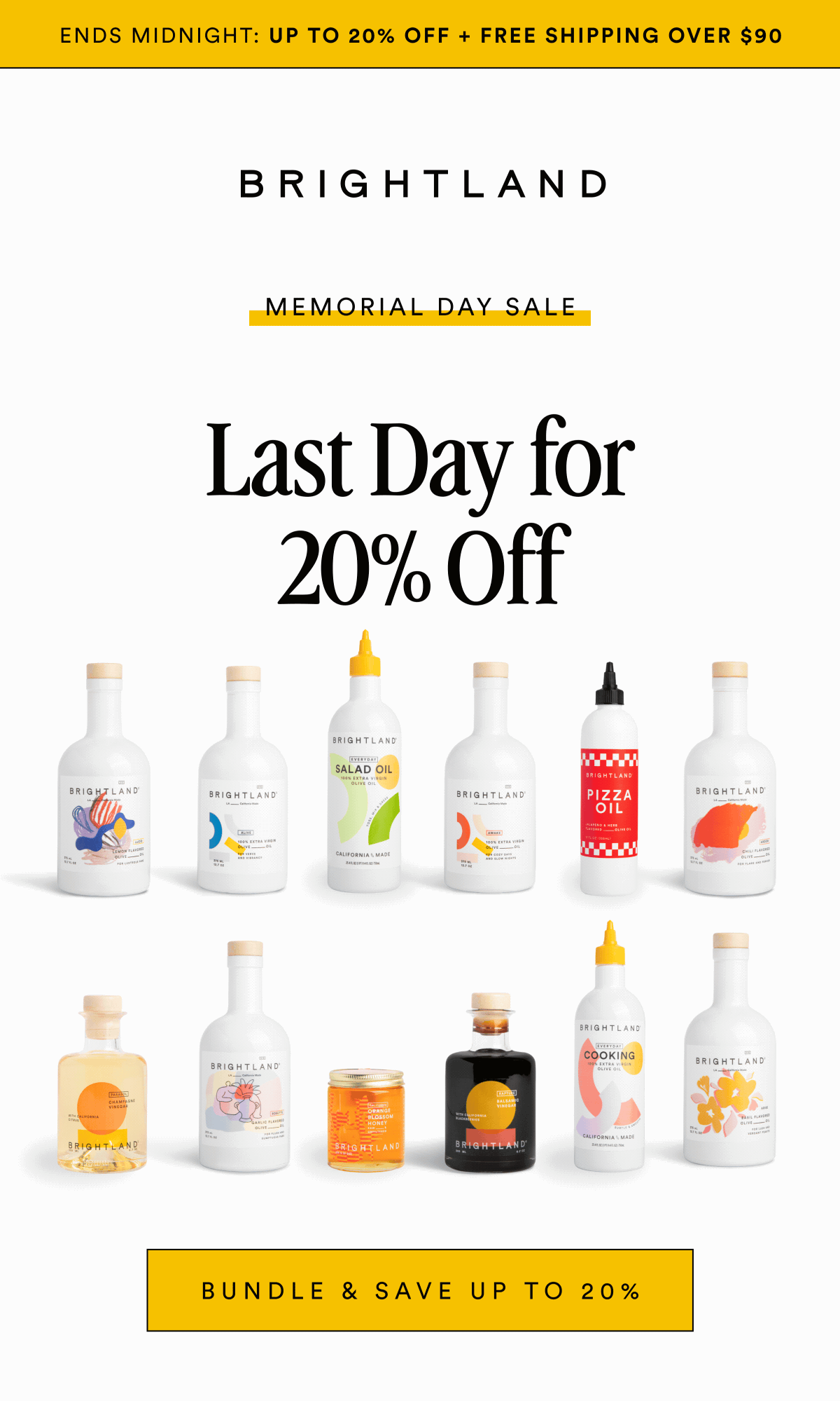 Last Day for 20% OFF