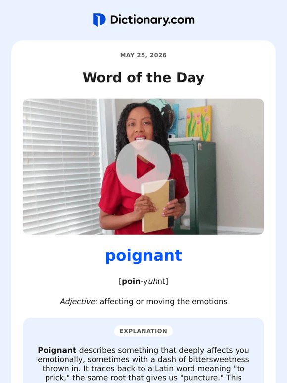 A "Poignant" Moment