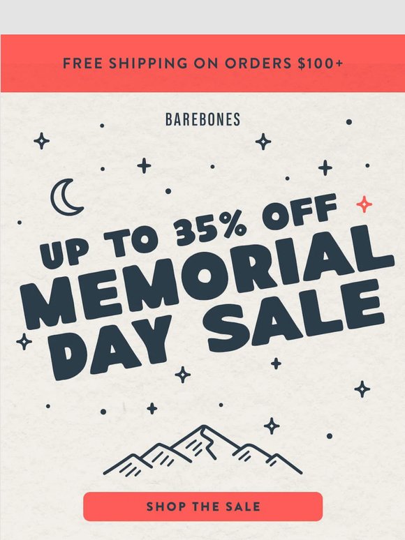 Memorial Day savings end tomorrow