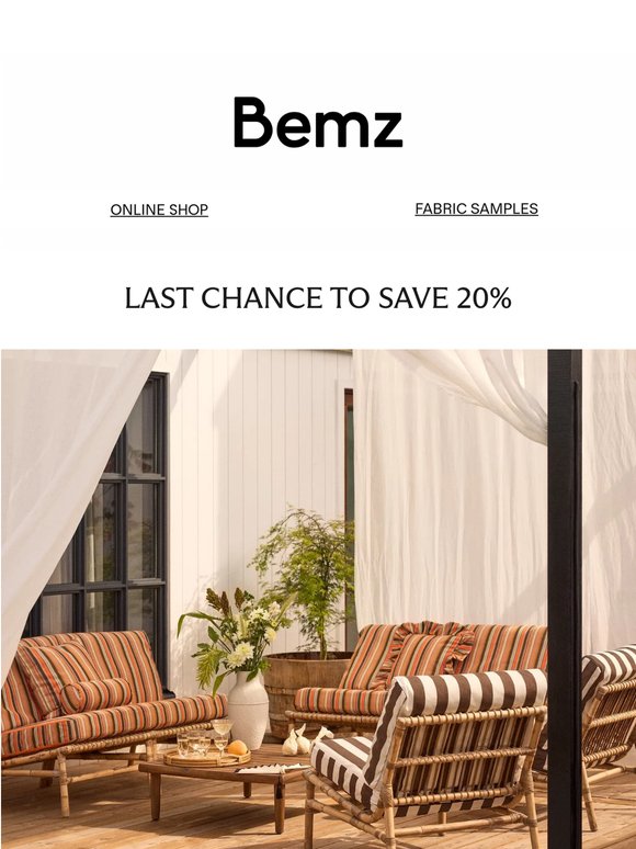 Final hours to save 20% on your signature look
