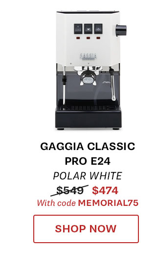 Gaggia Classic Pro E24 in Polar White