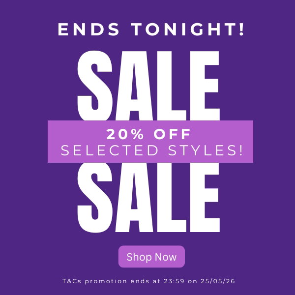 20% off selected styles ends tonight.  Shop now. 