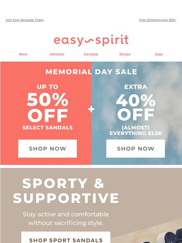 50% Off Sporty Sandals