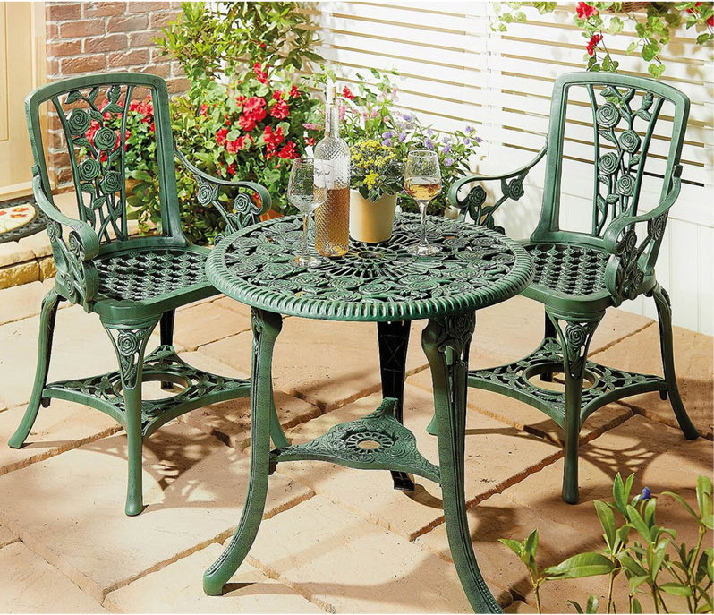Green Rose Design Bistro Set