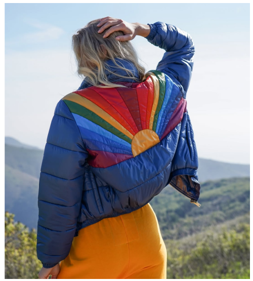 SUNBURST JACKET - BLUE CINA