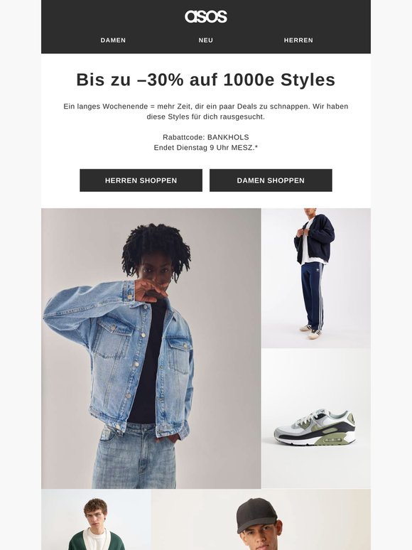 Bis zu –30% auf 1000e Styles