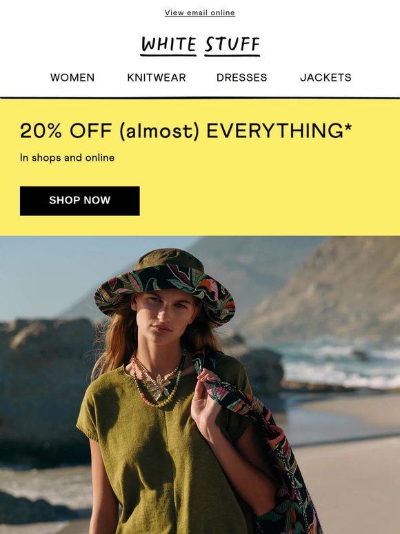 The out of office edit: 20% off
