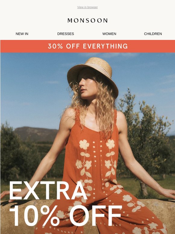 IT'S HERE! EXTRA 10% OFF