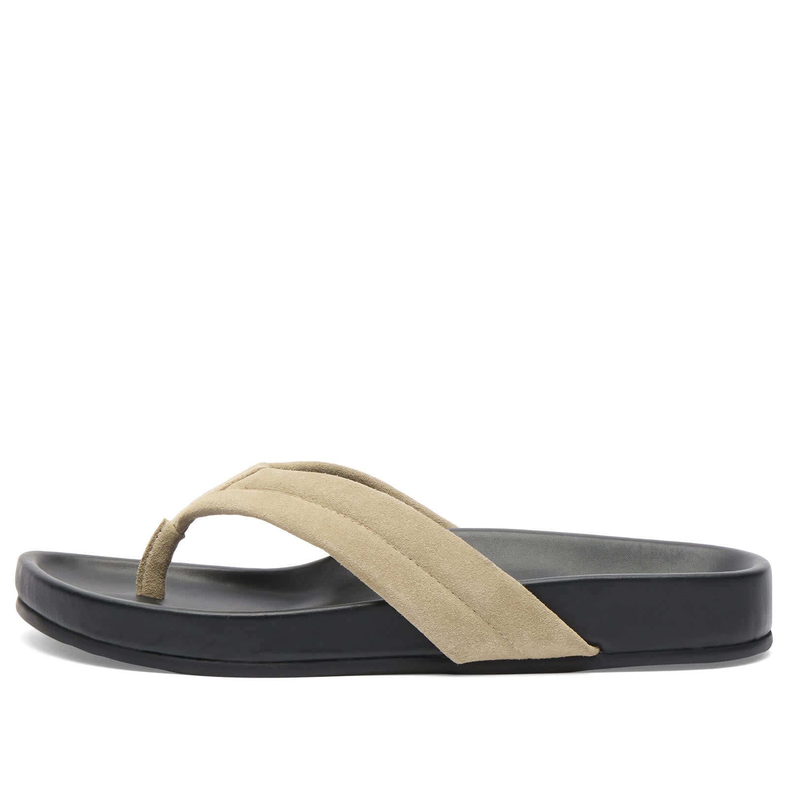 St. Agni Suede Stitch Detail Thong Slide