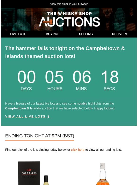 The hammer falls tonight on the Campeltown & Island themed lots!