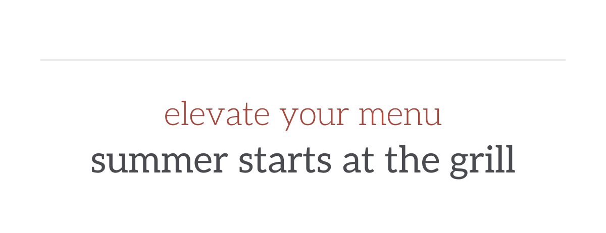 Elevate your menu heading