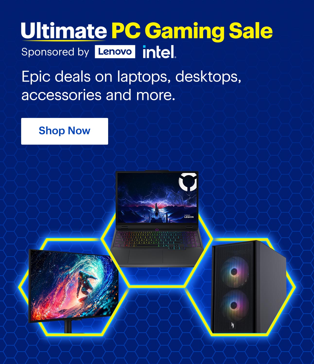 Ultimate PC Gaming Sale. Sponsored by Lenovo and Intel. Epic deals on laptops, desktops, accessories and more. Shop now.