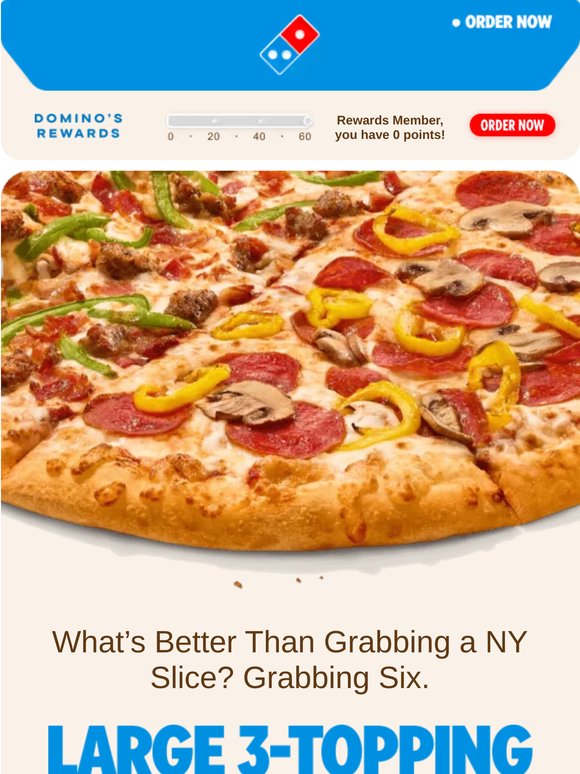 Feed the crew: LARGE 3-topping NY Style 🗽
