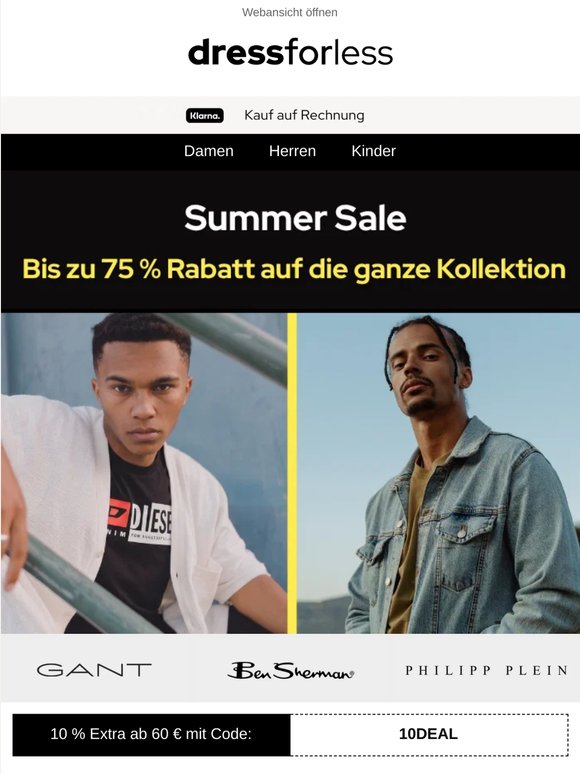 Bis zu 75% im Sommer-Sale