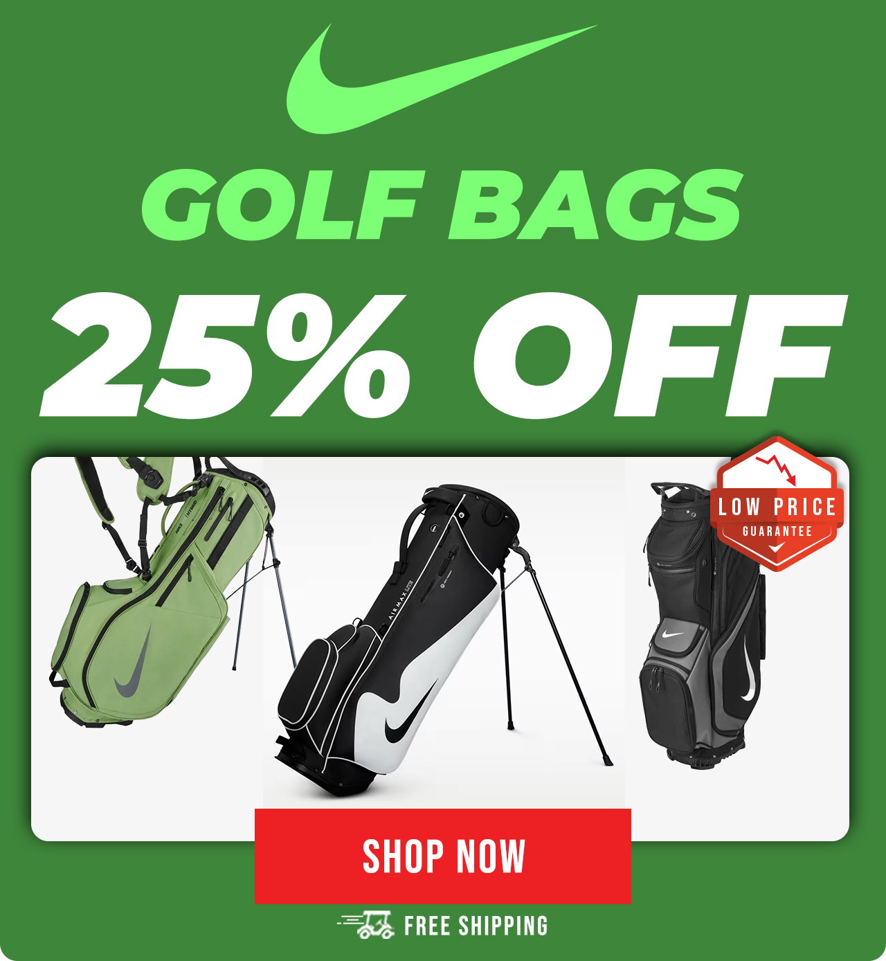 Nike Golf Bags | 25% OFF + FREE Shipping