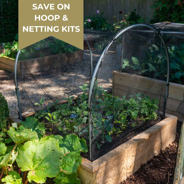 Hoops & Butterfly Net Covers for Wooden Raised Beds