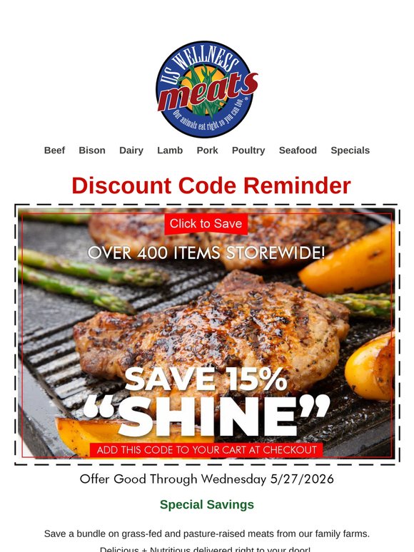 Stock Up Today - Use Special Code to Save on Delicious & Nutritious