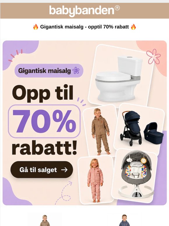 Gigantisk maisalg: Opp til 70% rabatt 🌸