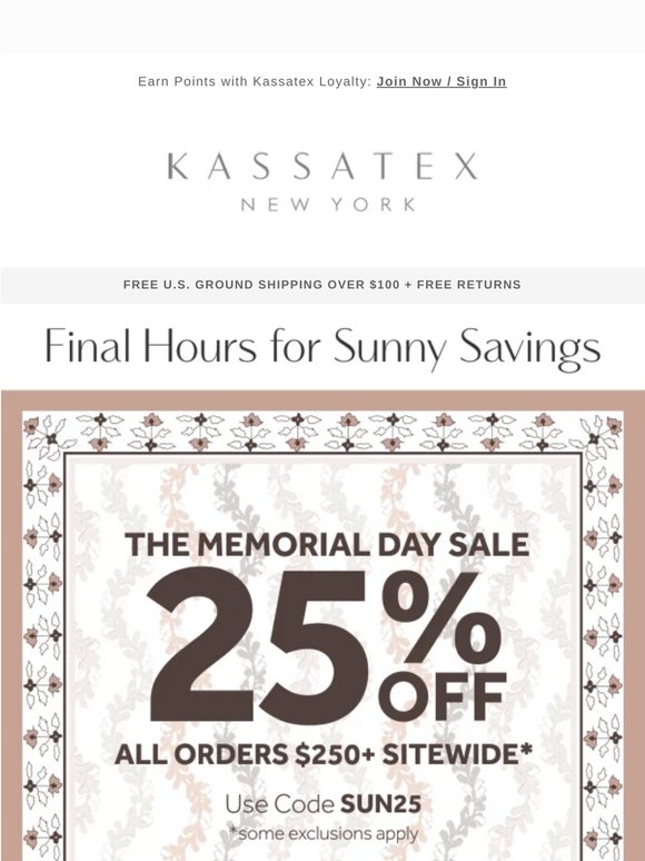 25% Off: The Memorial Day Sale (ends soon!)